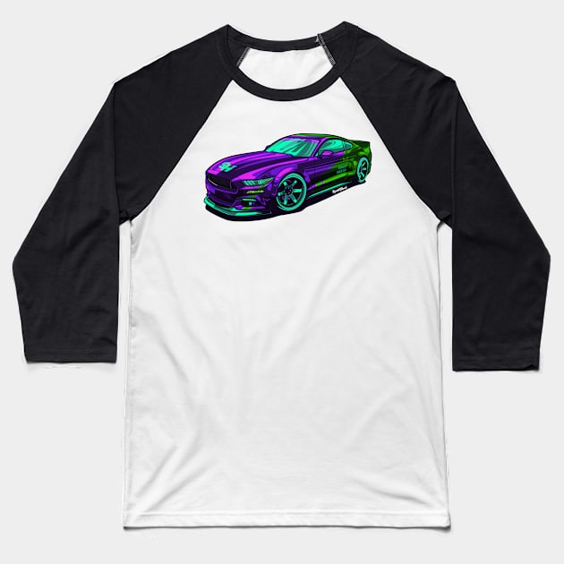 Ford Mustang Baseball T-Shirt by ASAKDESIGNS